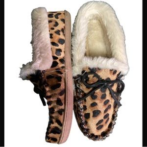NWT J Crew Mohair Leopard Cheetah Slippers